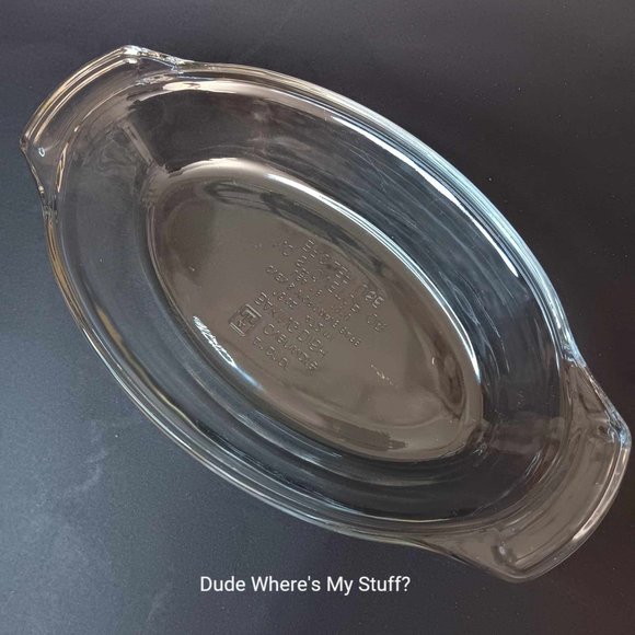 ANCHOR HOCKING OVAL BAKING DISH #1016 -CLEAR GLASS - 16-OUNCE - OVENWARE - Picture 1 of 6